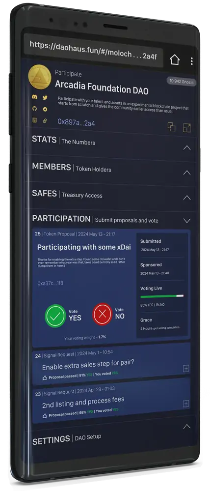 Android dapp browsert mockup